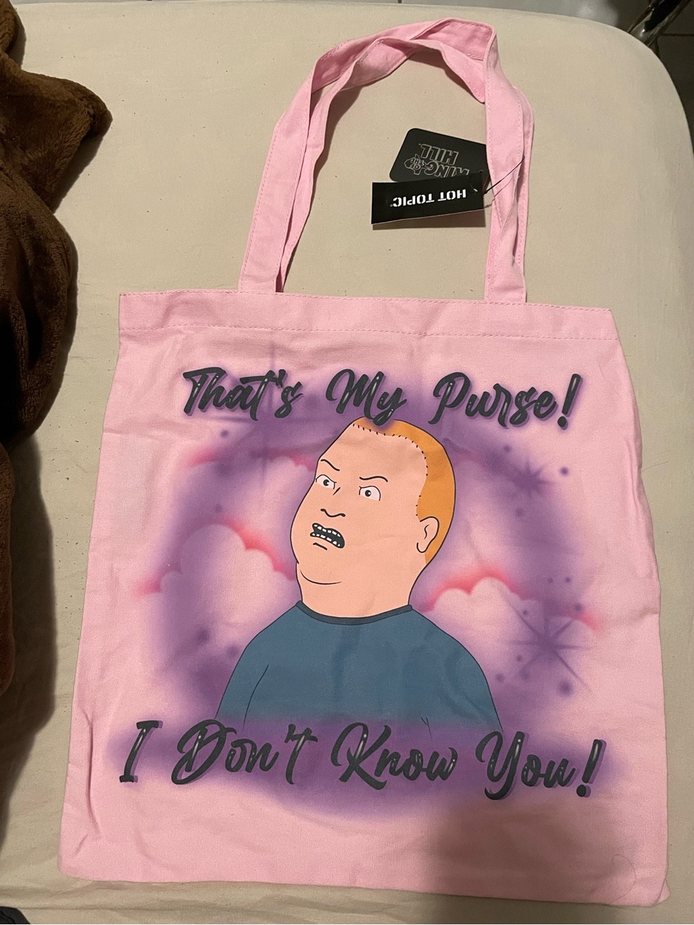 King of the Hill x Hot Topic Cartoon Graphic Tote Bag NWT